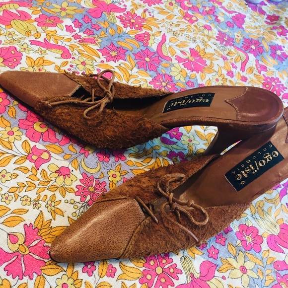 Egoiste Leather Mules - Picture 1 of 3